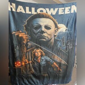 Halloween Graphic Throw Blanket with Michael Myers 50x60”
